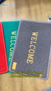 (HF) BELI LOKAL Keset Welcome Mie Bihun PVC Kamar Mandi Anti Slip PREMIUM 38x58CM