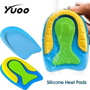 【Local Delivery】YUOO 1 Pair=2Pcs Silicone Gel Heel Cups Shoe Inserts Pads for Plantar Fasciitis Heel Spurs & Heel Pain