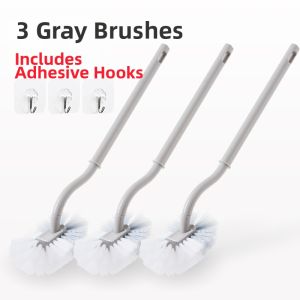 Wall-Mounted Toilet Brush Soft Bristle Cleaning Tool No Dead Angles Household Bathroom Essential Plastic Durable Toilet Sweeper