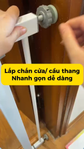 Thanh Chắn Cửa/Cầu Thang An Phát An Toàn Cho Bé không cần khoan đục cao 78cm