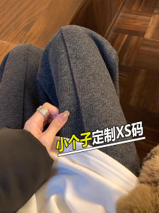 Quần Ống Rộng Bằng Len Dày Ấm Áp Cho Nữ Mùa Thu Đông Cạp Cao Ống Đứng Quần Ống Rộng Thoải Mái