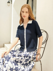 YINER | Silk H-shape Blouse Summer Knitwear