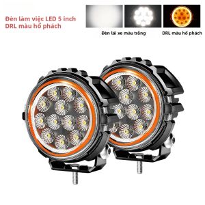 Đèn LED Làm Việc HL 2PCS 3/4/5 Inch Đèn Chiếu Sáng Ban Ngày Màu Hổ Phách Chống Nước IP68 Siêu Bền Đèn Pha LED Off-road Dành Cho Xe Tải Và Xe 4x4