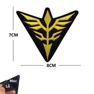 Anime Mobile Suit Huy Hiệu Vải Đính Thêu Miếng Dán 8CM Chiến Thuật Quân Đội Quốc Huy Móc & Vòng Miếng Dán Kính Cường Lực Cho Quần Áo Ba Lô Băng Tay
