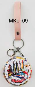 KL Puff Round Compact Mirror with Diamond