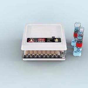 Egg Incubator 130 Eggs Fully Automatic Egg Incubator Intelligent Digital Hatcher Brooder with Temperature Control and Auto Turning for Hatching Chicken Duck Goose Quail Birds Incubators for Farm