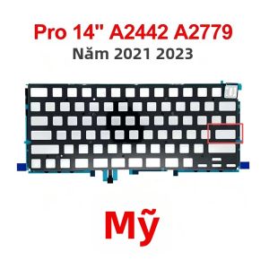 Bàn Phím Laptop Có Đèn Nền US Cho MacBook Pro 14 Inch A2442 A2779 Năm 2021 2023 Tương Thích Với Bàn Phím Apple MacBook Pro Có Đèn Nền