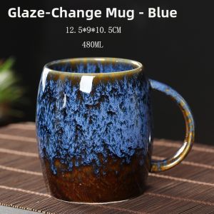 European Vintage Glazed Ceramic Mug