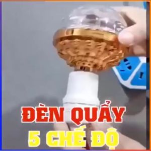 Bóng đèn xoay-Đèn LED Xoay 7 MàuĐèn led quẩy trang trí phòng 7 màu quay 360 độ đuôi xoáy có đuôi bóng đi kèm dùng cho bar vũ trường