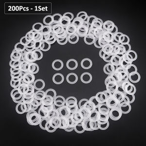 50/100/200/1000Pcs White Plastic Crochet Loop Rings 2cm Round O-Ring for DIY Hand-Knitting Bag Accessory and Crafting Supplies