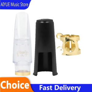IRIN | IRIN Alto Saxophone Mouthpiece with Ligature and Cap Transparent ABS Material Saxophone Replacement Mouthpiece Set Accessory