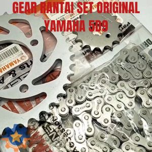 GEAR RANTAI SET YAMAHA 5D9 MOTOR VEGA ZR/RR JUPITER Z NEW ROBOT KUALITAS ORISINIL ASLI YGP GIR GER