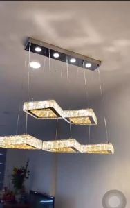 Đèn thả bàn ăn - quầy barđèn thả trần pha lê trang trí sang trọng led 3 chế độ màu siêu sáng sang trọng hiện đại