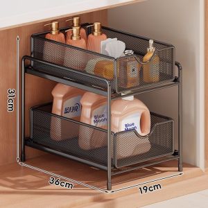 Ljxz | Multifunctional Storage Rack Movable Multiple Layers