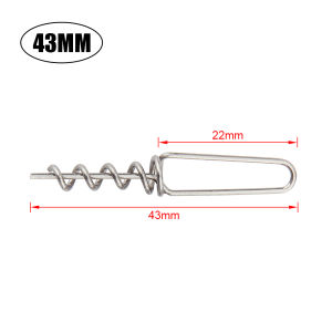 Spinpoler Soft Fishing Lure Pins Multi-Depth Screw System For Shad Worm Softbait Pin Screw Stainless Steel Spring Needle 20pcs