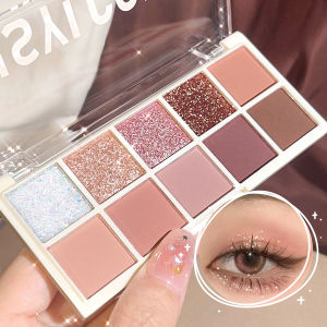 Dried Rose Eye Shadow Plate 2024 New Arrival Daily Light Makeup Bright Crystal Pearl Flash Matte Orange Brown Earth Color Series