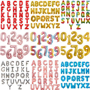 Balloon Decoration Silver Red Blue Pink Champagne Rose Golden Happy Birthday Arrangement Age Numbers and Letters Letter Balloon