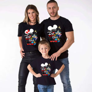 2025 New Fun My First Disney Trip Family Package Parent Child Clothing Mom Dad Child Family Cotton T-Shirt Vacation Tour Photo