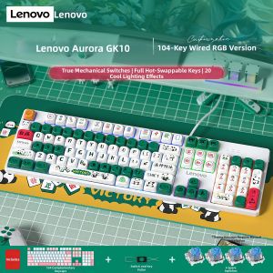 Lenovo | Gaming Cute Office Mechanical Keyboard Red Axis