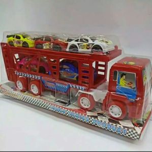 Mainan Mobil Truck Kontainer isi mobil 5pcs Full Colour Truck Container ST 2110