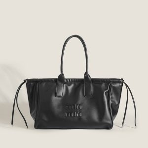 Korean Leather Large Capacity Woman Shopping Tote Bag Fashion With Zipper Shoulder Bags