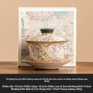SHUANGYU | Bộ Dụng Cụ Trà Gốm Sứ Vẽ Tay Thiết Kế Wisteria