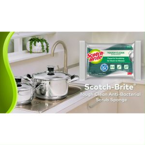 3M™ Scotch Brite® Tough Clean Anti Bacteria Scrub Sponges 1PC 115mmx70mm