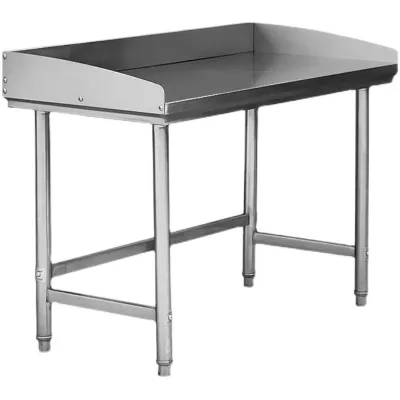 Stainless Steel Workbench Single Layer Kitchen Cutting Board Pasta Rolling Table Hotel Kitchen Sink Three-Sided Enclosure