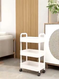 BMZAR ชั้นวางของ 3 ชั้น 4 ชั้น 5 ชั้น เพื่อการเก็บของ ชั้นวางของพลาสติก รถเข็นของ รถเข็นอาหาร บนถูกๆ