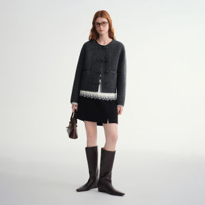 DUSHU | Oversized Short Double Faced Coarse Wool Coat