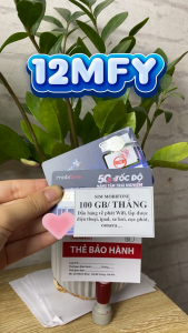 (DATA TỐC ĐỘ CAO) Sim 4G 5G Mobifone 12MFY100 Truy Cập Mạng Tốc Độ Cao 100GB/Tháng Free 12 Tháng Giao Nhanh Toàn Quốc | FREESHIP - CHƯA KÍCH HOẠT