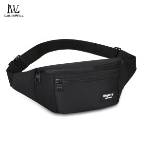LouisWill กระเป๋าเอวผู้ชายกระเป๋ากีฬากลางแจ้งกระเป๋ากันน้ำกระเป๋าขนาดใหญ่ความจุโทรศัพท์กระเป๋าสะพายลำลองยูนิเซ็กส์แฟชั่นกระเป๋าสะพายเล่นกีฬาพักผ่อนกระเป๋าสตรีทสำหรับนักศึกษาวิทยาลัย