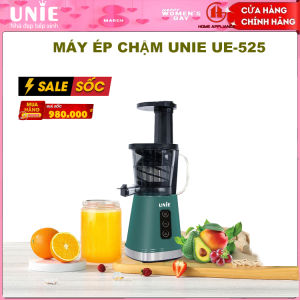 Máy ép chậm Unie UE-525 công suất 200W thiết kế nhỏ gọn máy ép hoa quả kiệt bã máy ép rau củ quả nhỏ gọn - Bảo hành chính hãng 12 tháng