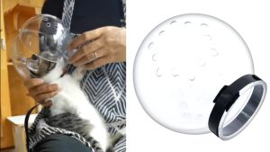 Cat Muzzle for Grooming Cat Adjustable Hood Cat Muzzle for Grooming Cat Hood for Cats Bathing Shaving