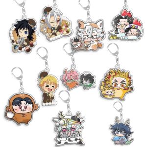 Bandai | For Demon Slayer Shinazugawa Sanemi Agatsuma Zenitsu Kochou Shinobu Acrylic Selfmade Cartoon Anime Keychain Pendant Toy Gift 5cm