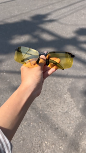 Kacamata Anti Silau Siang Dan Malam Night Vision Photocromic Polarized Mengemudi Sunglasses Lensa Kuning Berubah warna