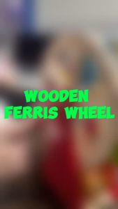 Hntob 29.5cm Wooden Ferris Wheel Carnival Toy Education Kids Montessori Toys