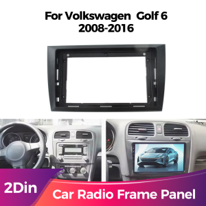 9 Inch Android Car Navigation Frame Panel Radio Bezel for Volkswagen VW Golf 6 MK6 2008-2016 Installation Modification Kit