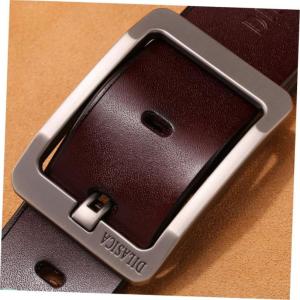 Thắt Lưng Da Nam MqzBBX Thắt Lưng Bằng Da Bò Hai Lớp Màu Đen Sang Trọng Cho Quần Jeans Quần Áo Nam Phụ Kiện