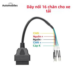 Cáp Chẩn Đoán OBD2 Đa Năng 16 Chân Đầu Nối Cái K-Line Can Line Dành Cho Ô Tô Xe Tải 12V Dụng Cụ Chẩn Đoán Kết Nối Obd2