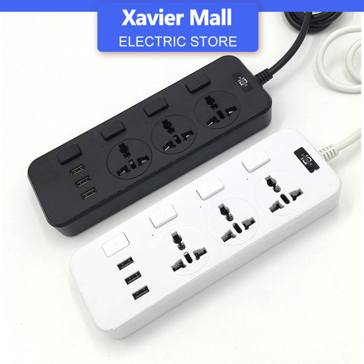 【COD】Xavier USB Socket Universal Socket Power Strip with Power Socket ...