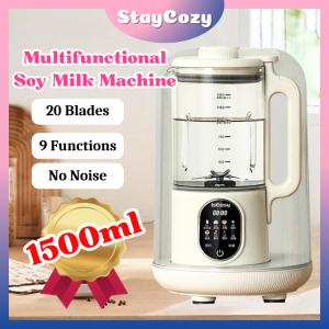 1500ML Soft Sound Wall Breaking Machine Household Small Soy Milk Blender Touchscreen Fully Automatic Multi-functional Maker
