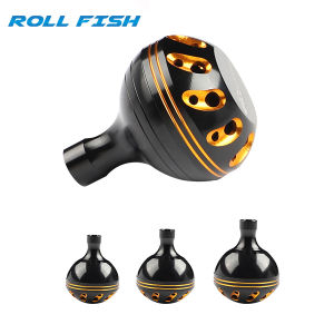 ROLLFISH 1PC Fishing Reel Handle Metal Knob Reel Rocker Arm Grip Ergonomics Design DIY Modification Fishing Equipment Tackles