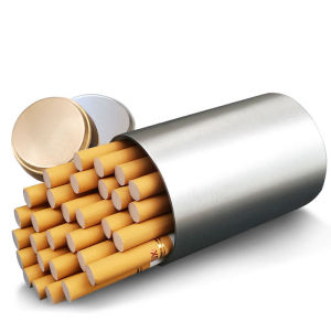 Multifunction Stainless Steel Cigarette Case Round Metal Storage Box Tea Caddy Sealed Tank Smoking Accessories