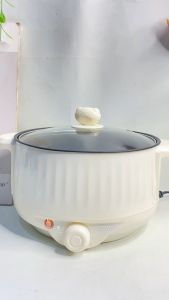 Panci Listrik Anti Lengket 1.8L Multifungsi 3 Fungsi Goreng/Tumis/Rebus - Desain Imut 2 Level Daya