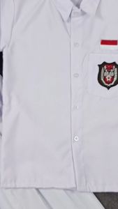 setelan seragam sekolah putih-putih panjang perempuan sd kelas 1-6 non-set