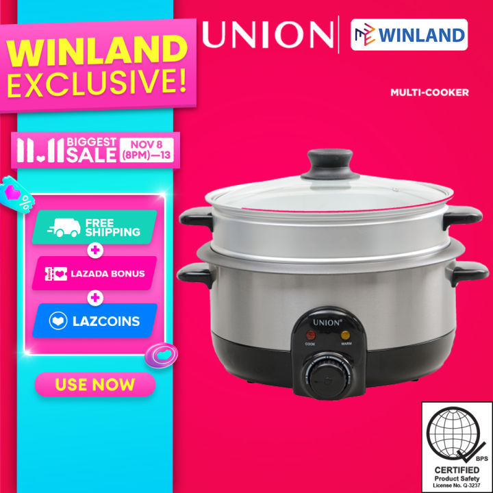 Union by Winland 3.0L 12 in 1 function Multi Cooker with Non stick Inner Pot UGMC 308 Lazada PH