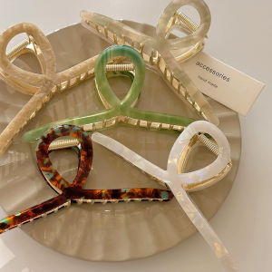 1pc Metal Grab Clip Womens Hair Clip Large Shark Clip Large Hair Volume Fashionable Temperament Hair Clip Headband