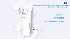 Kem Chống Nắng My Skin 31°C Mỏng Nhẹ Nâng Tông Cica UV Suncream Không Bết Dính SPF 50+/PA++++ 30ml