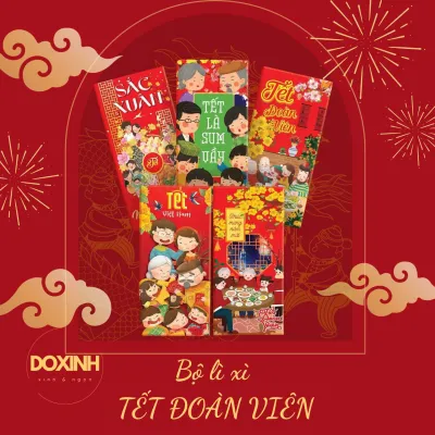Combo 100 bao Lì Xì Tết 2024 Lì Xì truyền thống Tết 2024 siêu đẹp